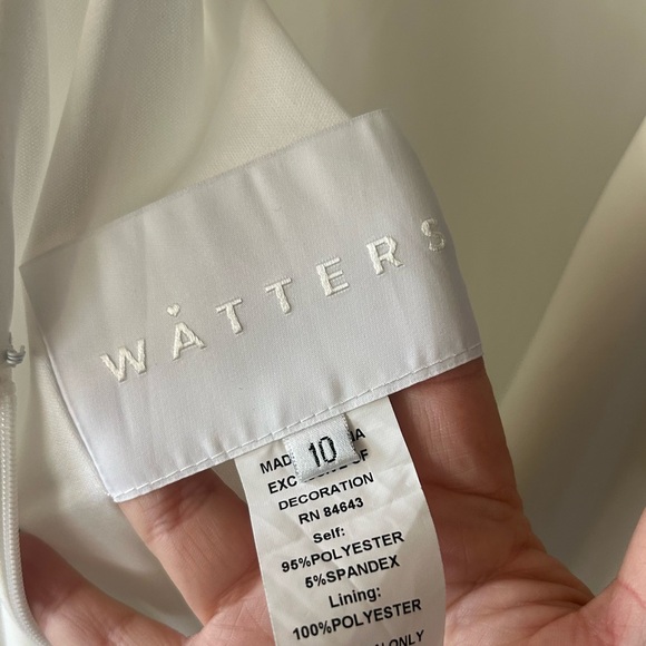 NWT Anthropologie BHLDN Watters Hyde Bateau-Neck Low-Back Trumpet Wedding Gown - Picture 11 of 11